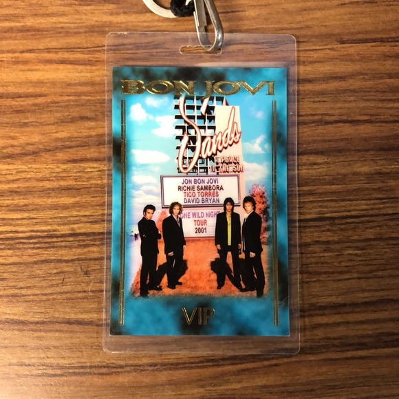 2001 Bon Jovi One Wild Night Tour VIP Laminated Pass - Picture 2 of 6